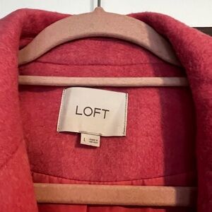 Pink wool size large Ann Taylor double breasted winter coat